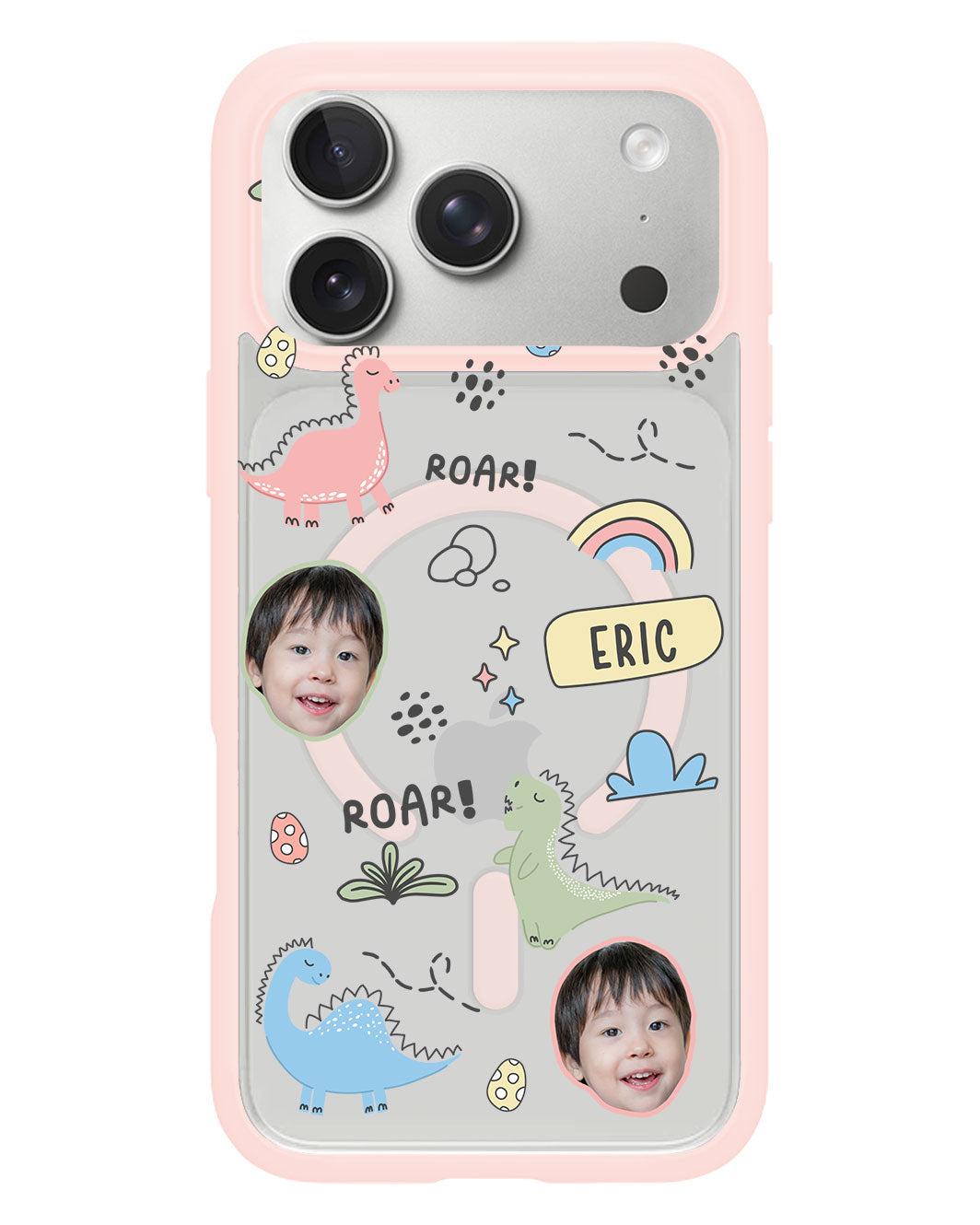 iPhone Rearguard Hybrid - Face Grid Dino
