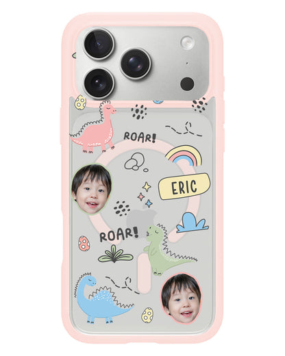 iPhone Rearguard Hybrid - Face Grid Dino
