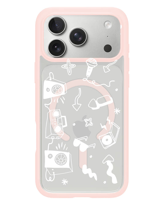 iPhone Rearguard Hybrid - Rock n Roll White