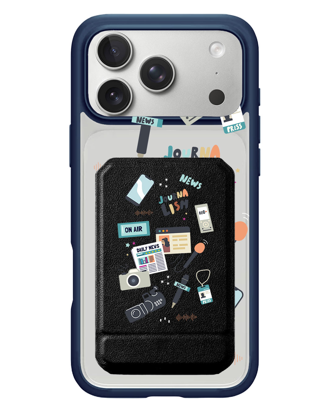 iPhone Magnetic Multifold Wallet - Journalism