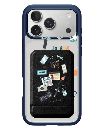 iPhone Magnetic Multifold Wallet - Journalism