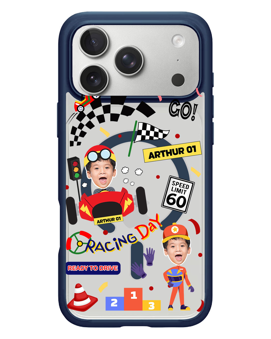 iPhone Rearguard Hybrid - Face Grid Dream Racer