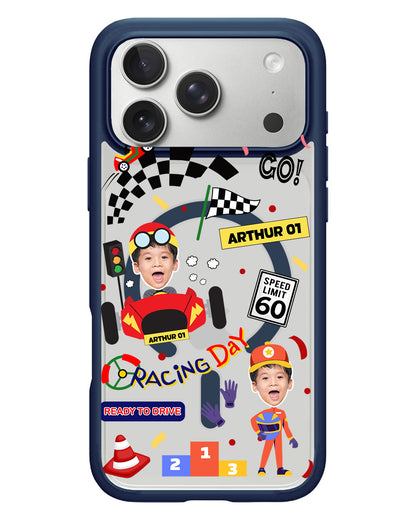 iPhone Rearguard Hybrid - Face Grid Dream Racer