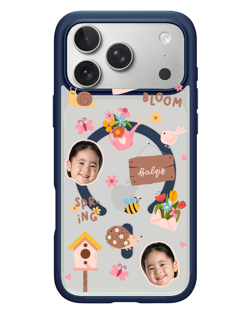 iPhone Rearguard Hybrid - Face Grid Spring bloom