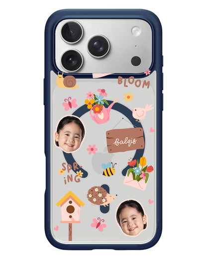 iPhone Rearguard Hybrid - Face Grid Spring bloom
