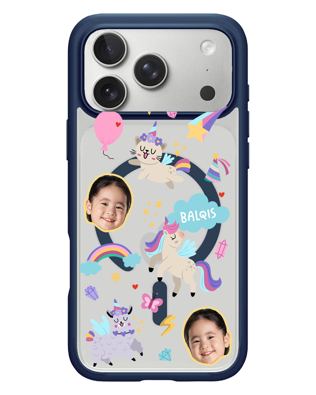 iPhone Rearguard Hybrid - Face Grid Unicorn