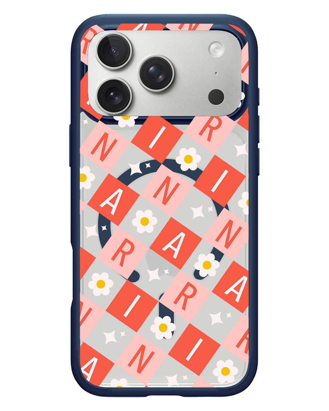 iPhone Rearguard Hybrid - CUSTOM MONOGRAM 3.0 Flower Grid 2.0