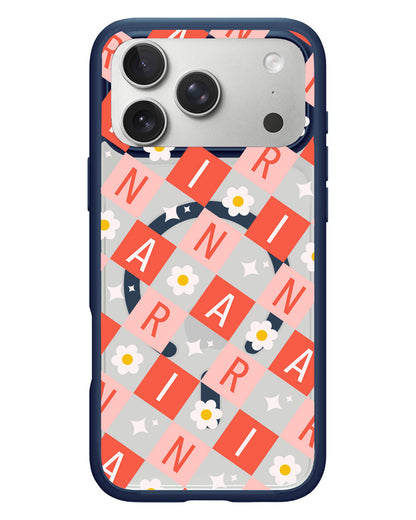 iPhone Rearguard Hybrid - CUSTOM MONOGRAM 3.0 Flower Grid 2.0