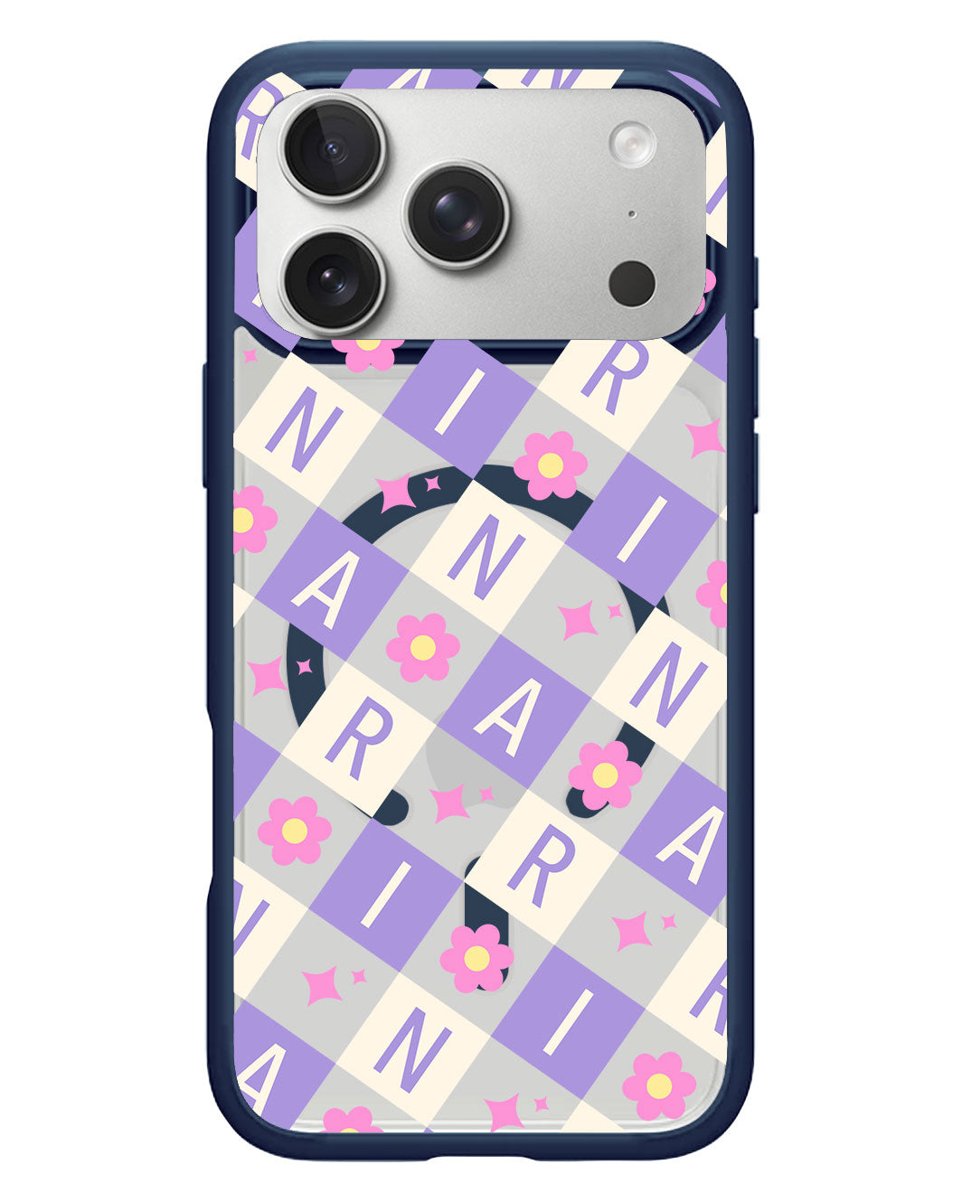 iPhone Rearguard Hybrid - CUSTOM MONOGRAM 3.0 Flower Grid 3.0