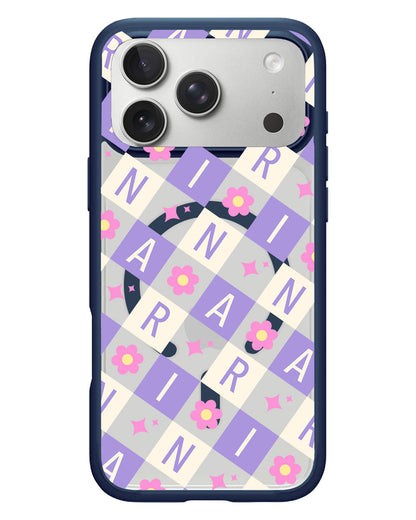 iPhone Rearguard Hybrid - CUSTOM MONOGRAM 3.0 Flower Grid 3.0