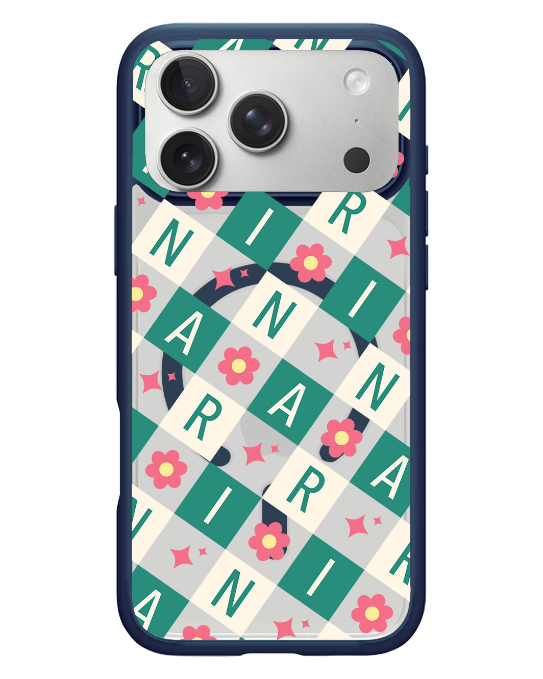 iPhone Rearguard Hybrid - CUSTOM MONOGRAM 3.0 Flower Grid 4.0
