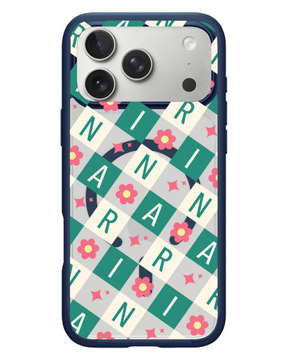 iPhone Rearguard Hybrid - CUSTOM MONOGRAM 3.0 Flower Grid 4.0