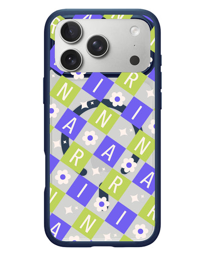 iPhone Rearguard Hybrid - CUSTOM MONOGRAM 3.0 Flower Grid 5.0