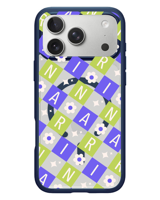 iPhone Rearguard Hybrid - CUSTOM MONOGRAM 3.0 Flower Grid 5.0