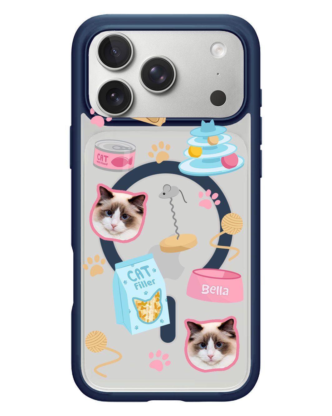 iPhone Rearguard Hybrid - Pet Grid Kitty Playtime
