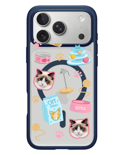 iPhone Rearguard Hybrid - Pet Grid Kitty Playtime