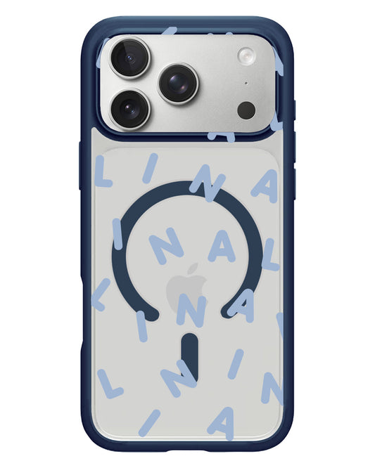 iPhone Rearguard Hybrid - CUSTOM MONOGRAM 2.0 Pastel Blue