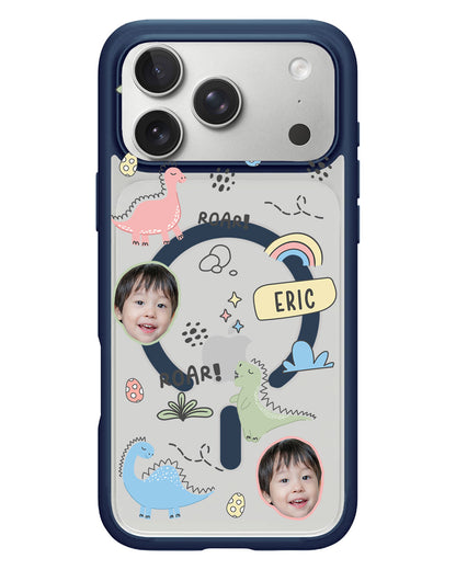 iPhone Rearguard Hybrid - Face Grid Dino