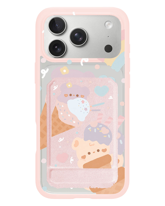iPhone Magnetic Multifold Wallet - Ice Cream for Teddy