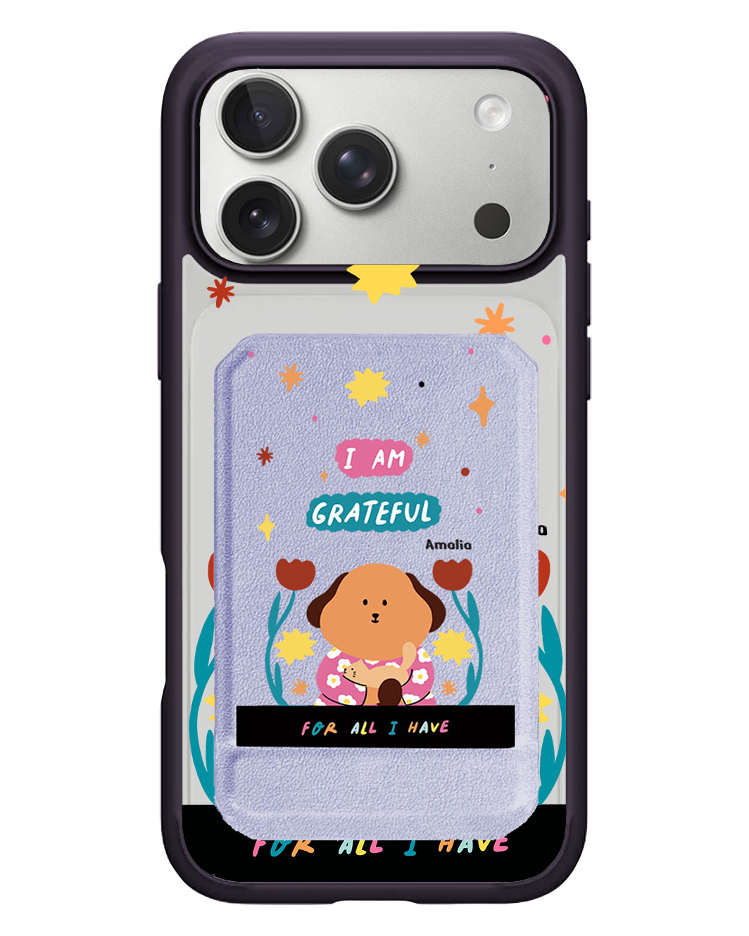 iPhone Magnetic Multifold Wallet - Kiku and The Cat