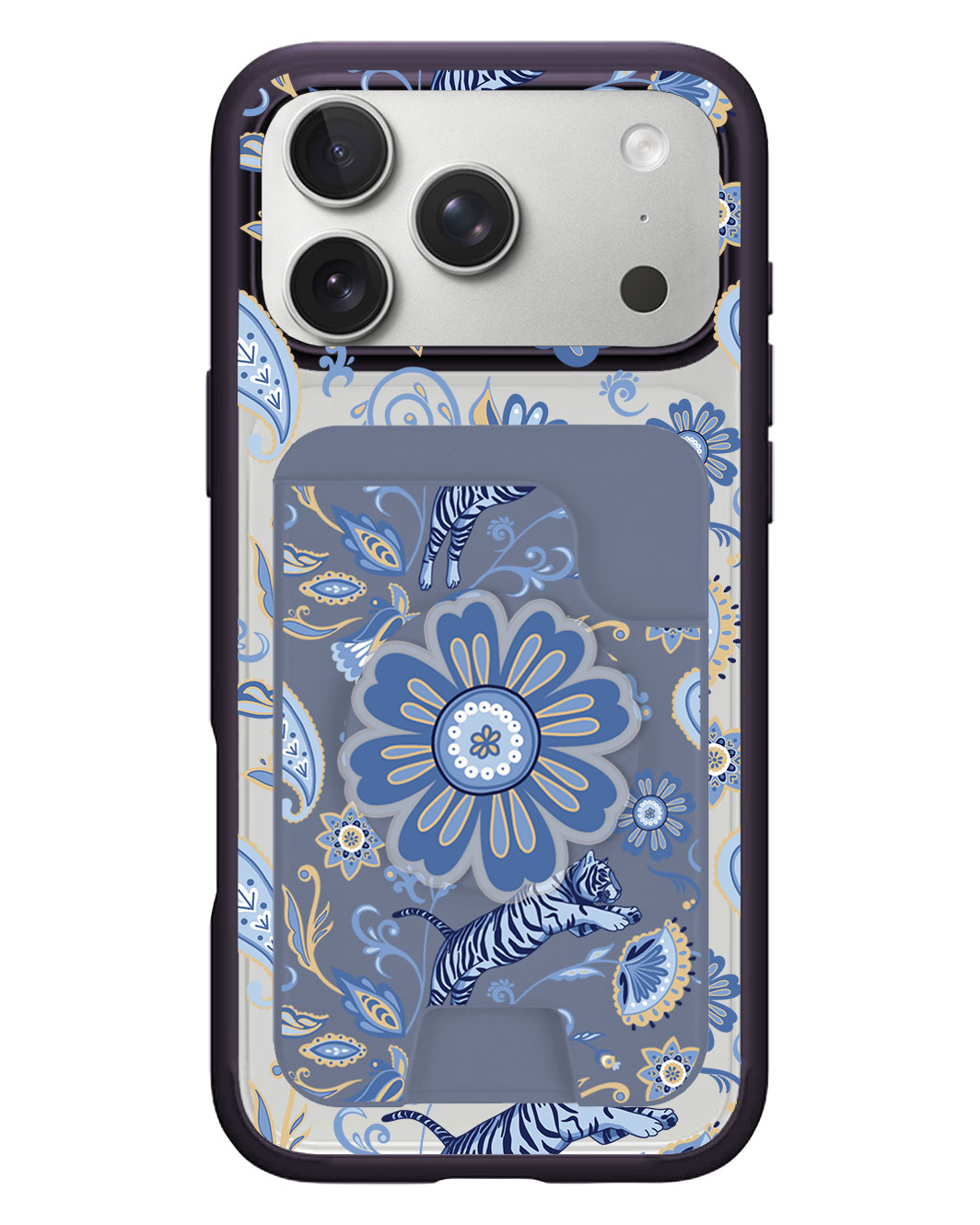 iPhone Magpop Wallet - Tiger & Floral