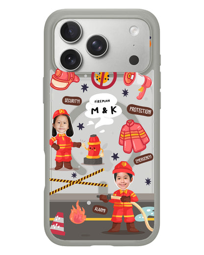 iPhone Rearguard Hybrid - Face Grid Dream Firefighter