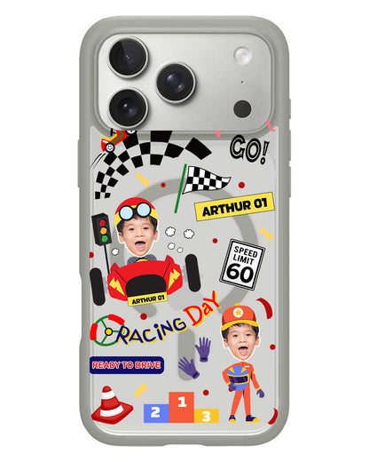 iPhone Rearguard Hybrid - Face Grid Dream Racer