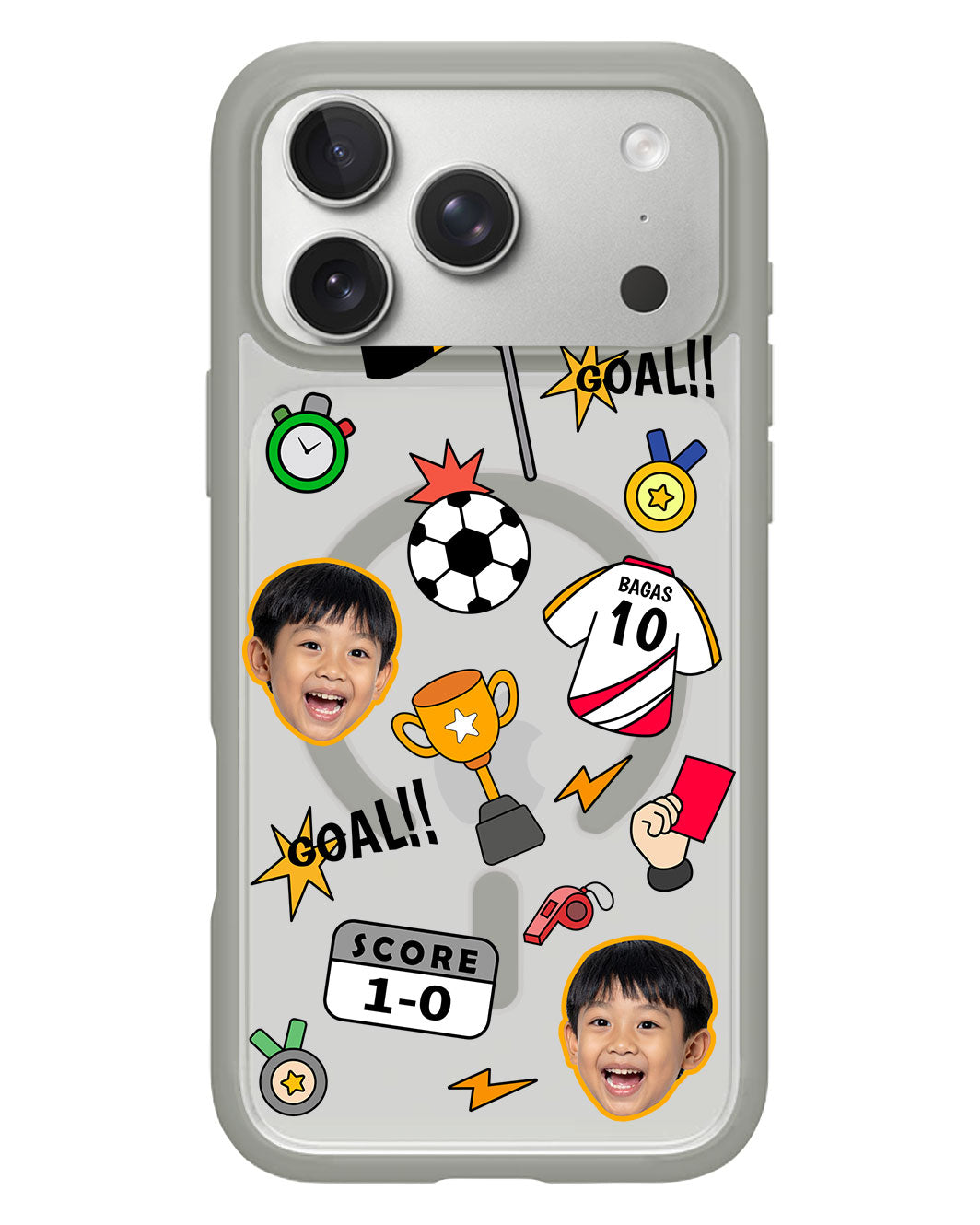 iPhone Rearguard Hybrid - Face Grid Soccer