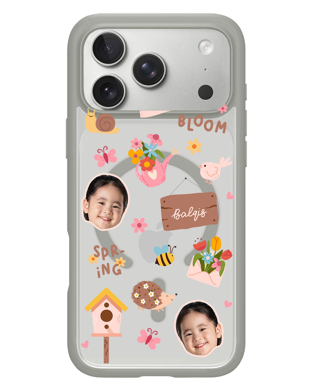 iPhone Rearguard Hybrid - Face Grid Spring bloom