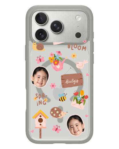 iPhone Rearguard Hybrid - Face Grid Spring bloom