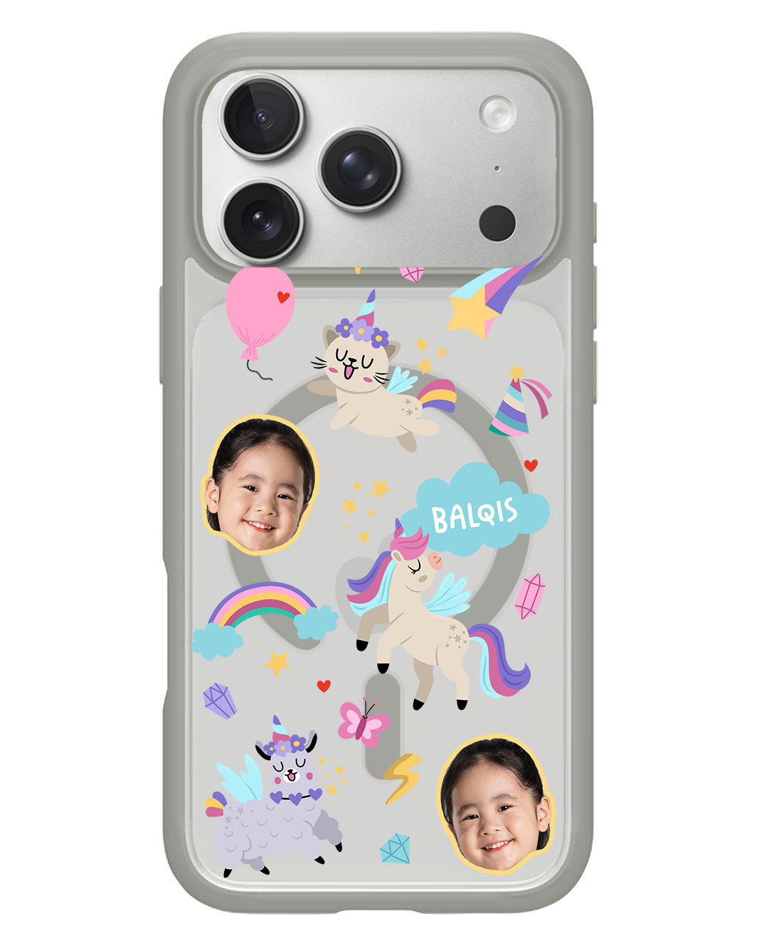 iPhone Rearguard Hybrid - Face Grid Unicorn
