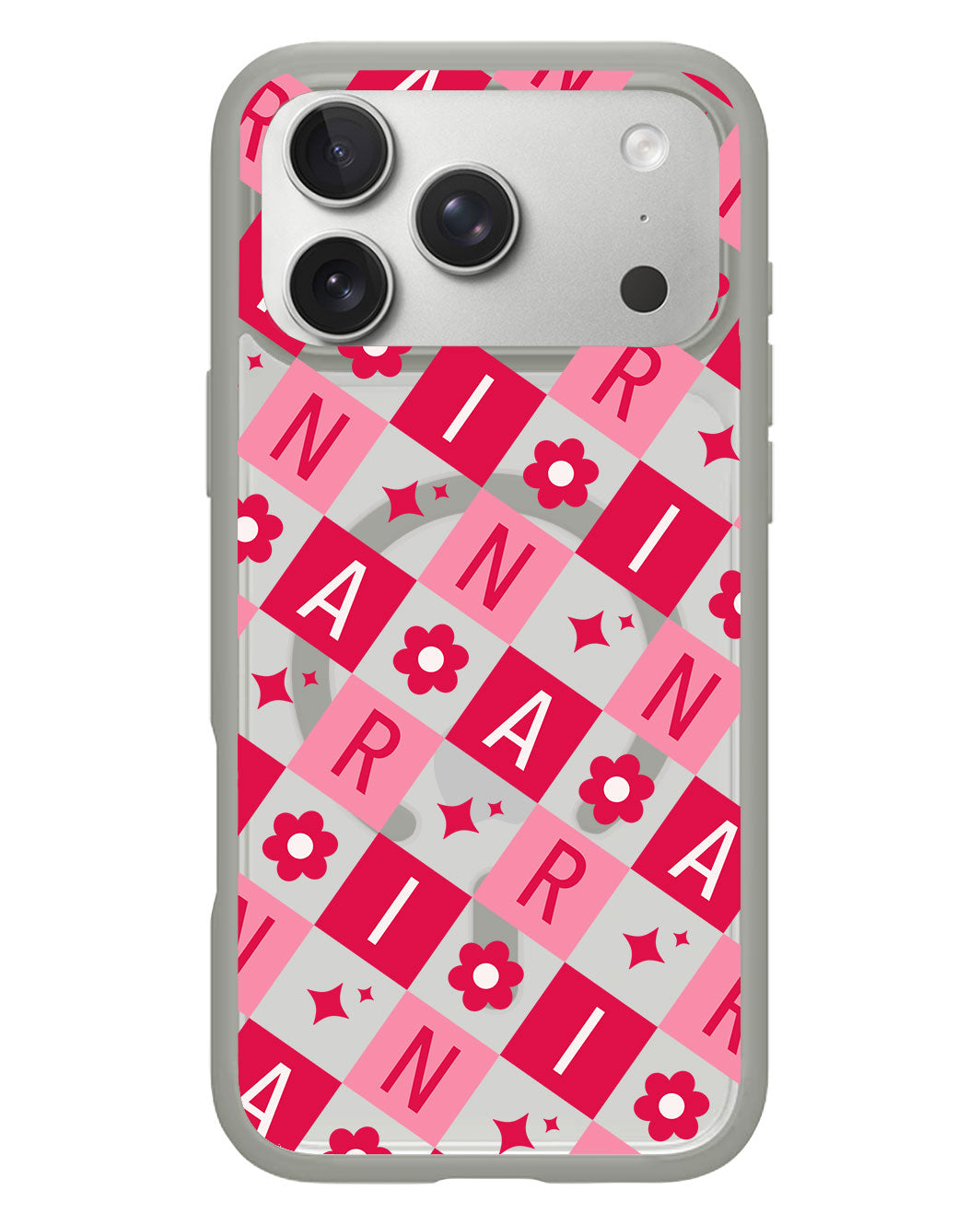 iPhone Rearguard Hybrid - CUSTOM MONOGRAM 3.0 Flower Grid 1.0