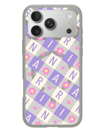 iPhone Rearguard Hybrid - CUSTOM MONOGRAM 3.0 Flower Grid 3.0