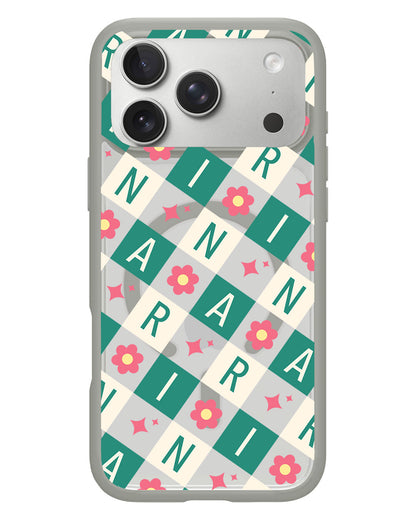 iPhone Rearguard Hybrid - CUSTOM MONOGRAM 3.0 Flower Grid 4.0