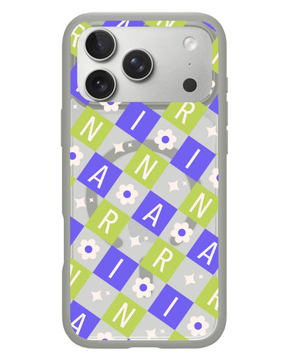 iPhone Rearguard Hybrid - CUSTOM MONOGRAM 3.0 Flower Grid 5.0