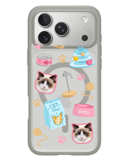 iPhone Rearguard Hybrid - Pet Grid Kitty Playtime