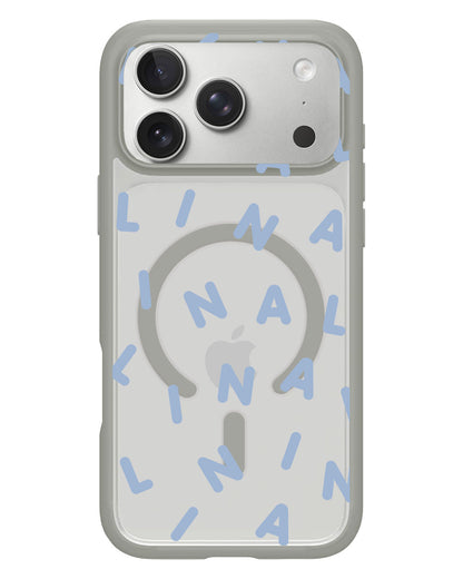 iPhone Rearguard Hybrid - CUSTOM MONOGRAM 2.0 Pastel Blue