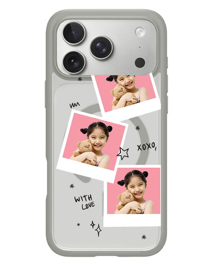 iPhone Rearguard Hybrid - Face Grid White Polaroid