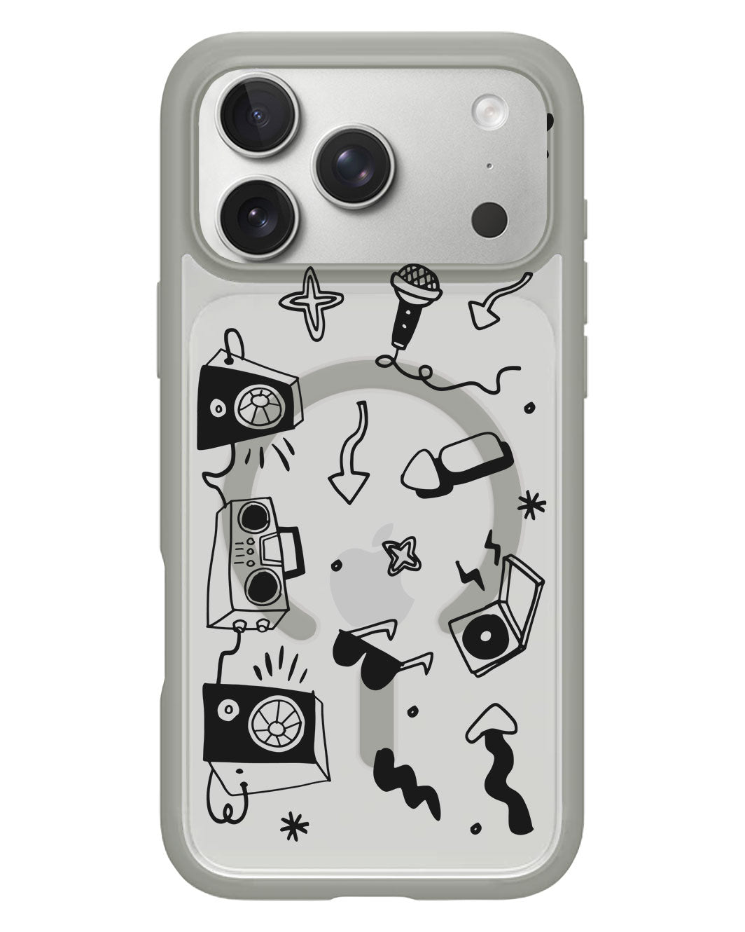 iPhone Rearguard Hybrid - Rock n Roll Black
