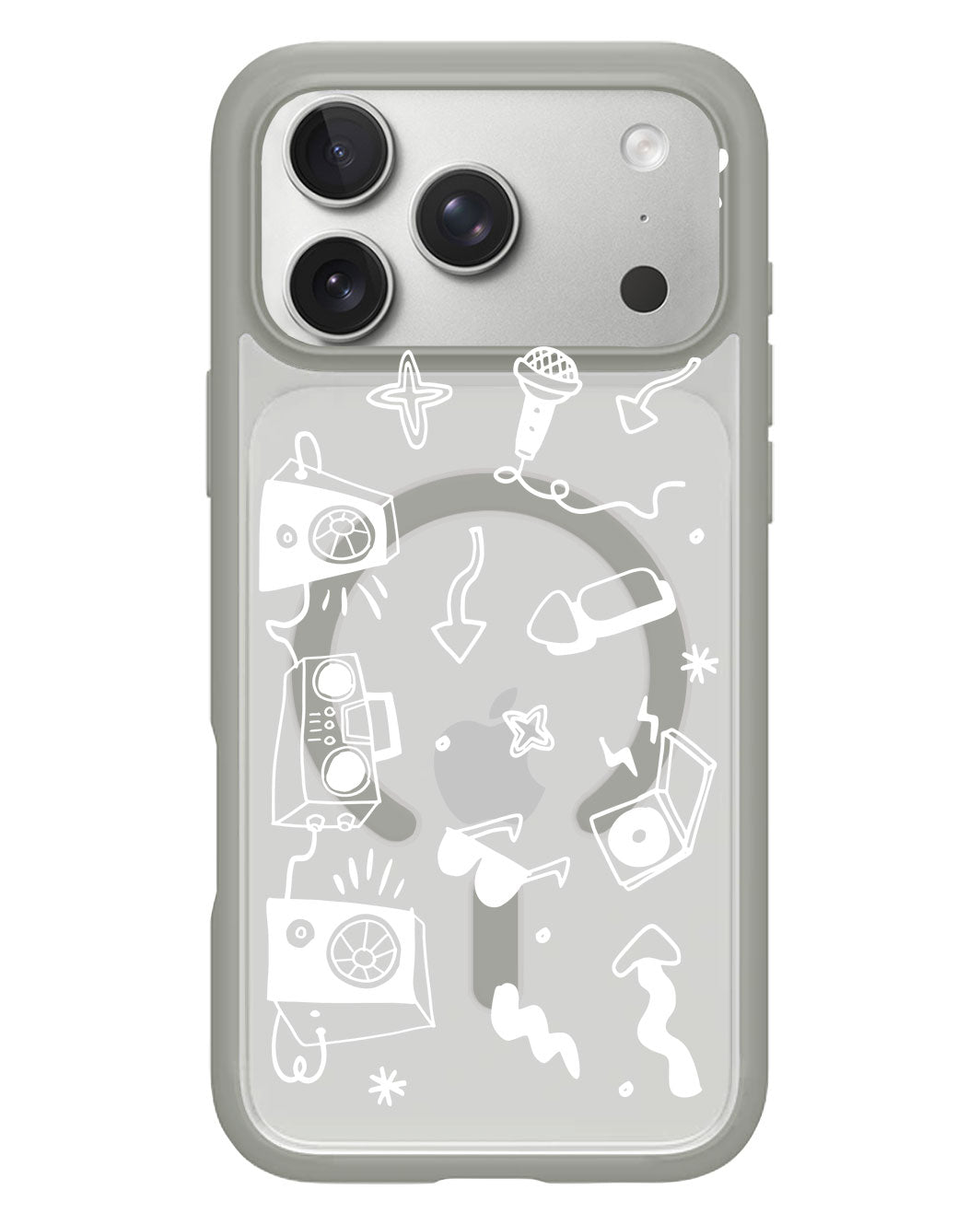 iPhone Rearguard Hybrid - Rock n Roll White
