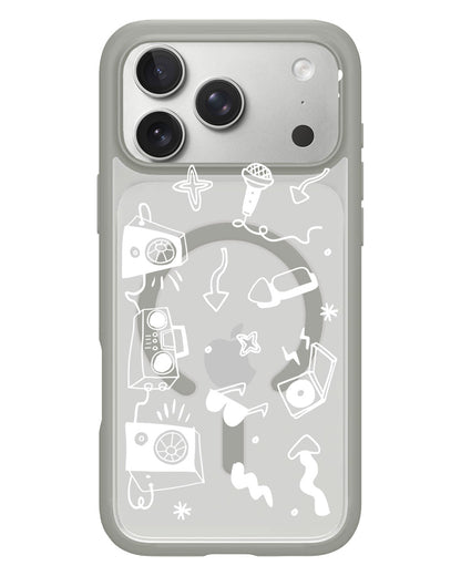 iPhone Rearguard Hybrid - Rock n Roll White