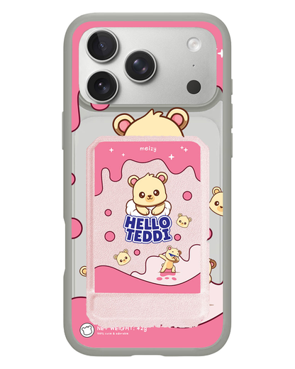 iPhone Magnetic Multifold Wallet - Hello Teddy 2.0