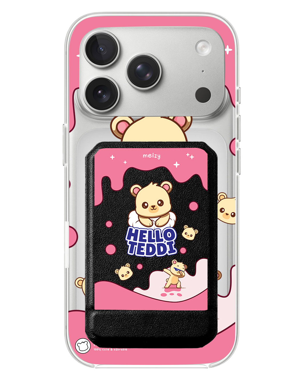 iPhone Magnetic Multifold Wallet - Hello Teddy 2.0