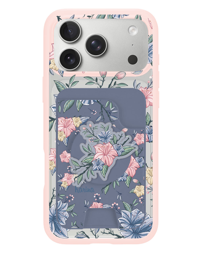 iPhone Magpop Wallet - Pink & Blue Florals