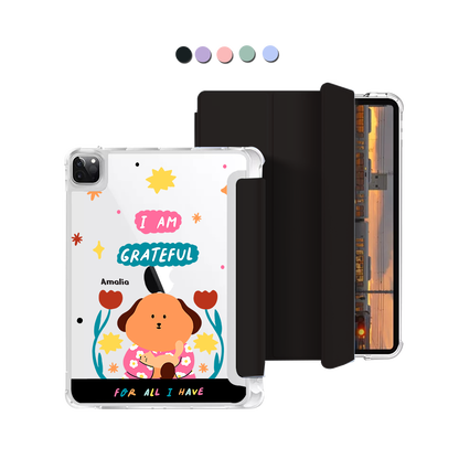 iPad Macaron Flip Cover - Kiku and the Cat