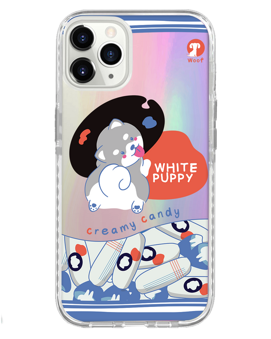 iPhone Rearguard Holo - White Puppy