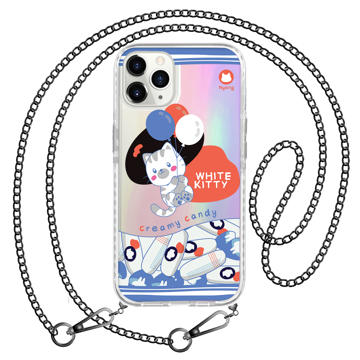 iPhone Rearguard Holo - White Kitty