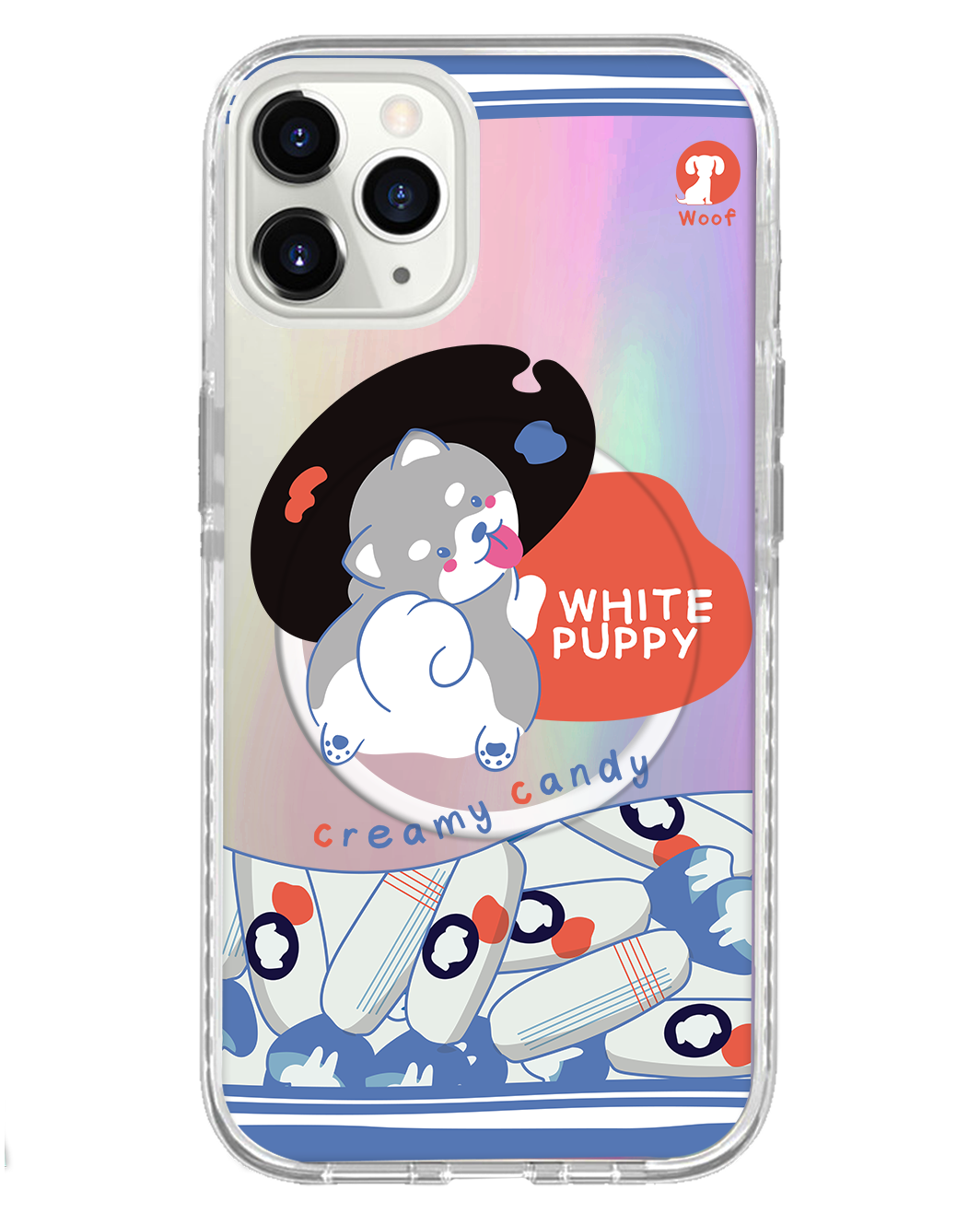 iPhone Rearguard Holo - White Puppy