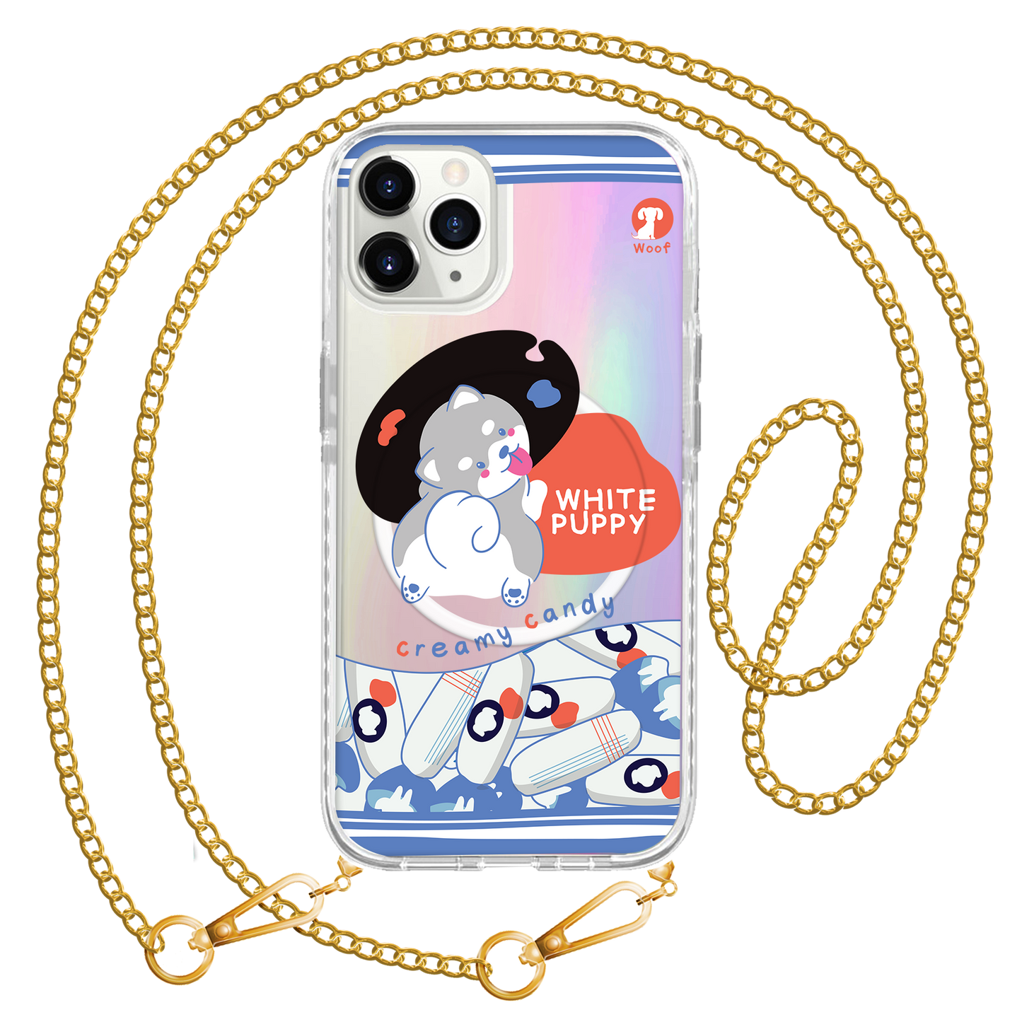 iPhone Rearguard Holo - White Puppy