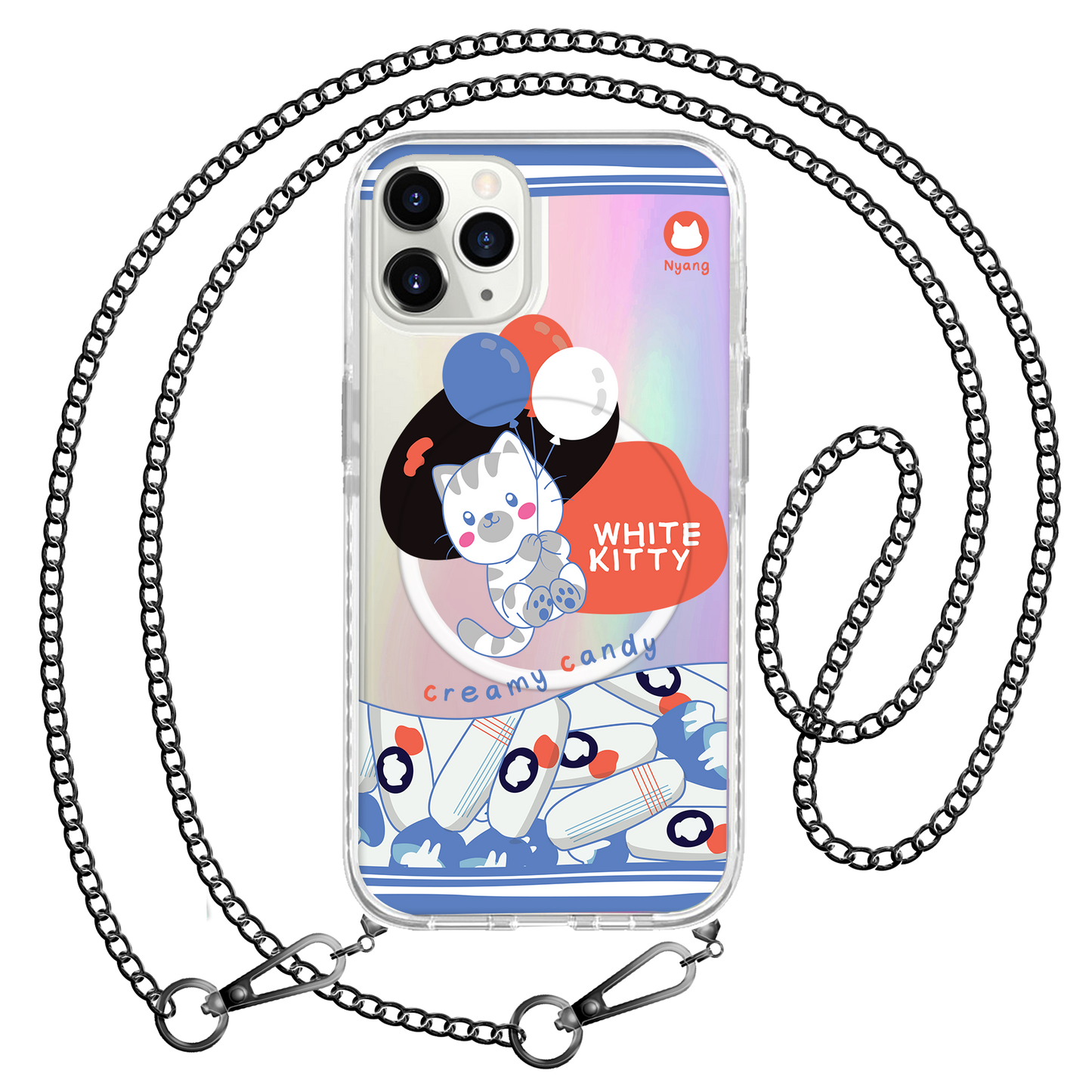 iPhone Rearguard Holo - White Kitty